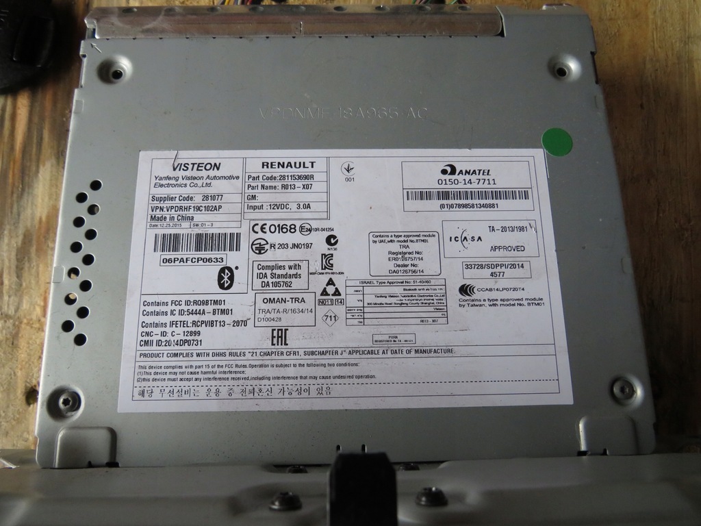 фото №2, Радио renault twingo iii 3 2801153690r