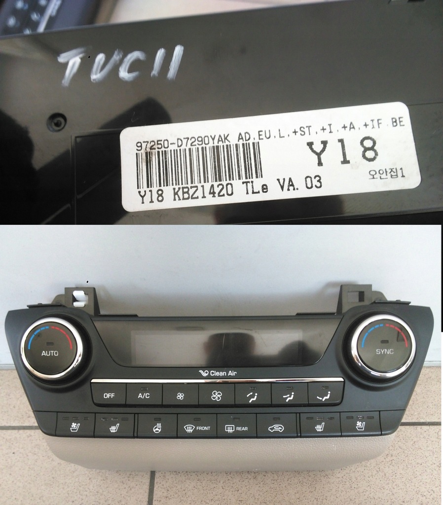 фото №1, Hyundai tucson ii 2015-18 панель кондиционера bez