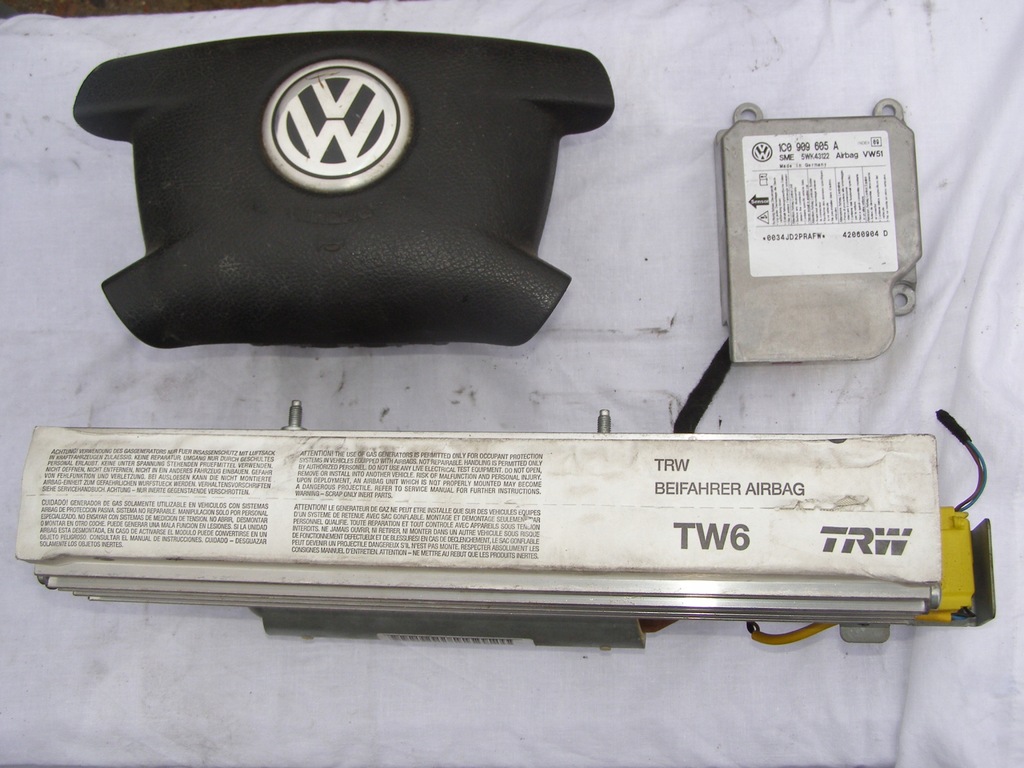 фото №1, Vw transporter комплект подушек подушка безопасности датчик