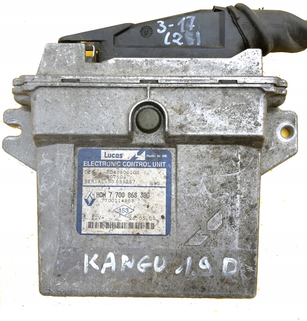 фото №1, Ecu renault kangoo 1.9d 7700868300 r04080010g