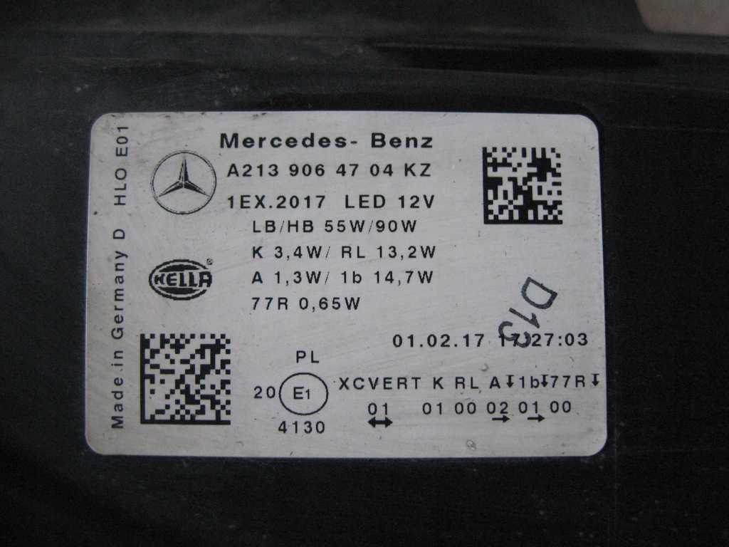 фото №8, Левая лампа - full led - mercedes e klasa w213