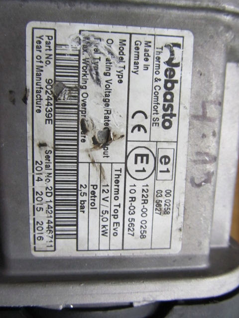 фото №4, Webasto thermo top evo mercedes a4635003398 benzin