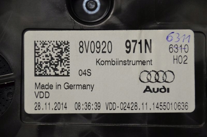 фото №6, Audi rs3 8v лічильник прилади 8v0920971n