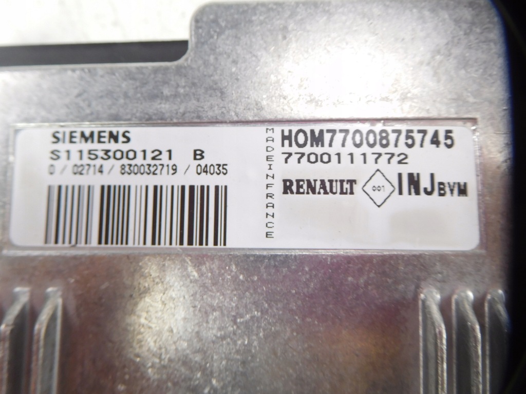 фото №7, Бортовий комп'ютер блок керування двигуна renault 7700111772