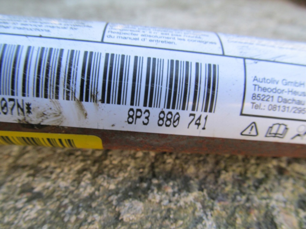 фото №6, Audi a3 8p0 03- 3 дверь левая правая шторка безопасности подушка безопасности