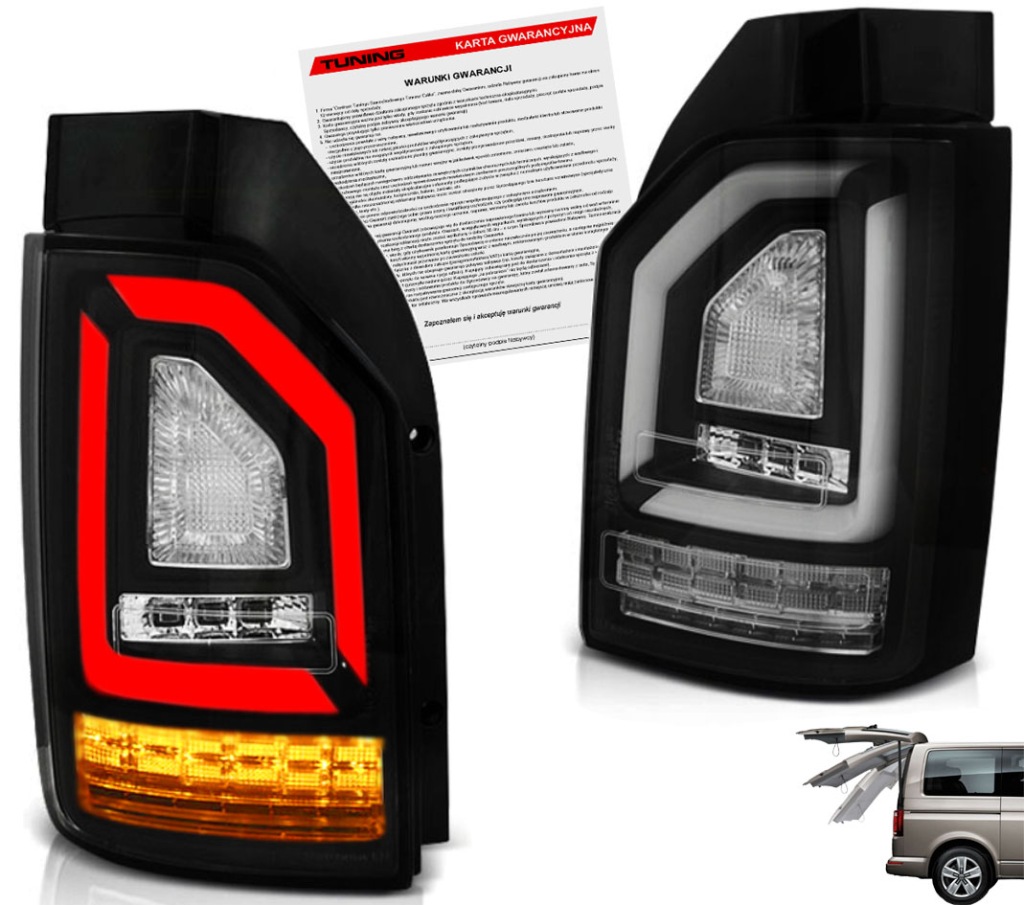 фото №1, Vw transporter t6 15-19 лампы задние задняя full led