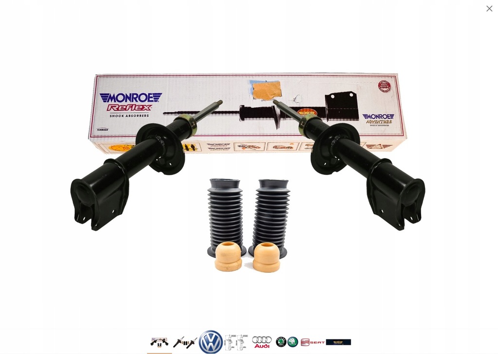 фото №1, Monroe 2x амортизаторы + подушки безопасности + отбойники mercedes a w169 b w245 перед