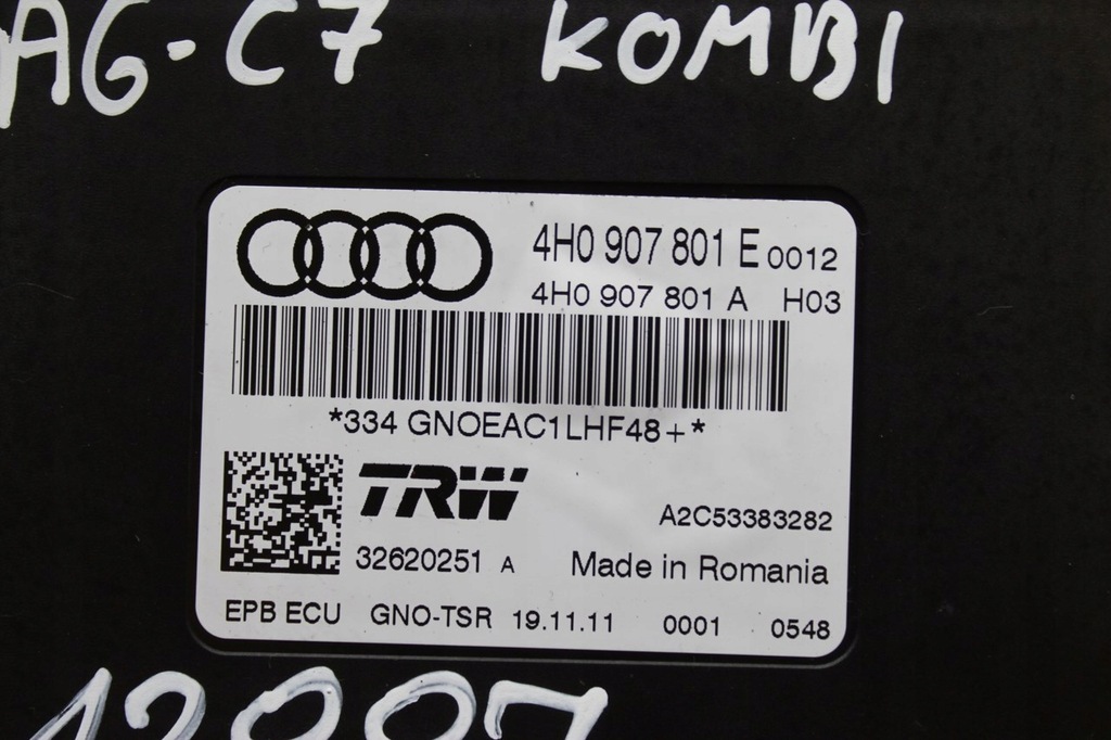 фото №5, Блок управления тормоза ручного audi a6 c7 4h0907801e