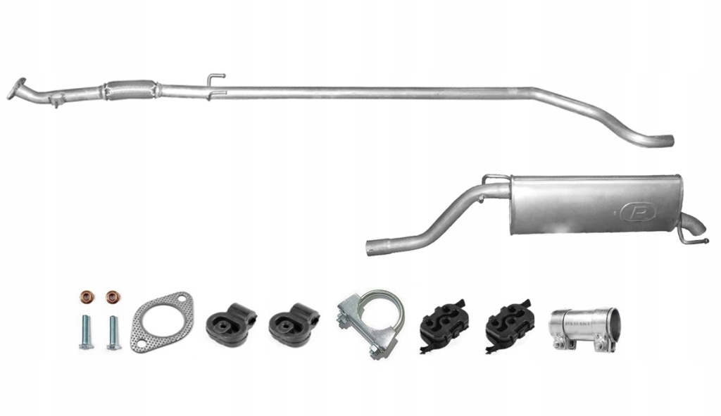 фото №1, Fiat grande punto 1.3 mjtd 55kw 2005-2007 труба середня + гасник кінцевий