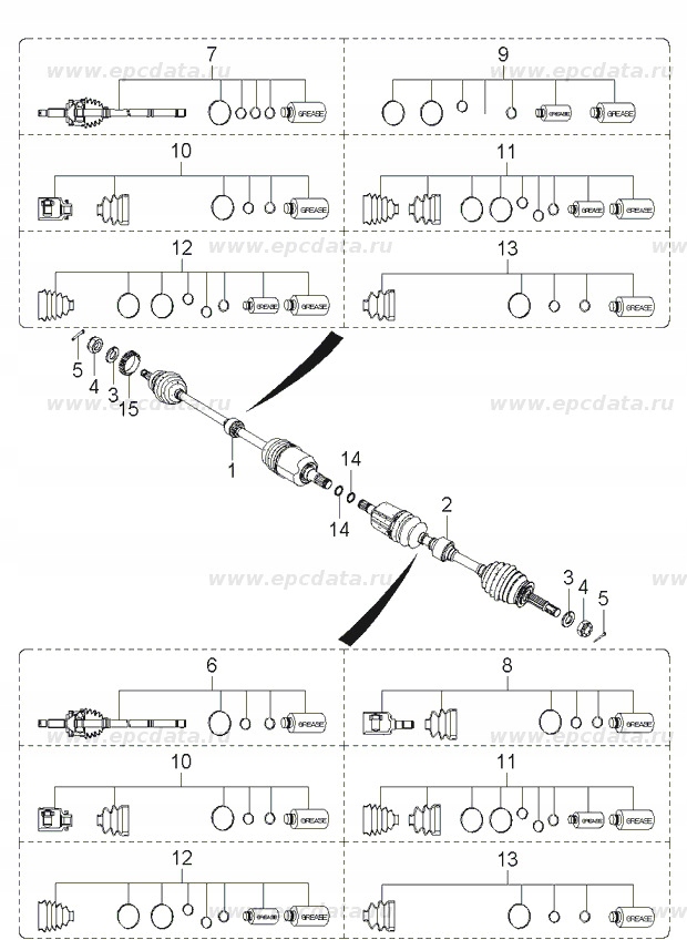 фото №1, Приводной вал шарнир опора kia sportage toyota vw