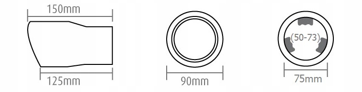 фото №16, Наконечник na гасник накладка вихлоп глушника хром сталь нержавіюча mt 007blc