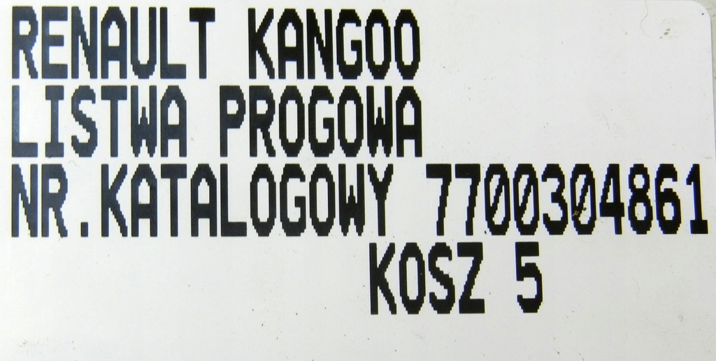 фото №5, Молдинг порог renault kangoo правая 7700304861
