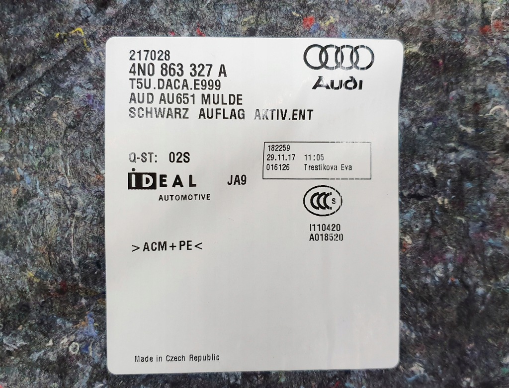 фото №7, Шумоизоляция багажника audi a8 4n d5 4n0863327a