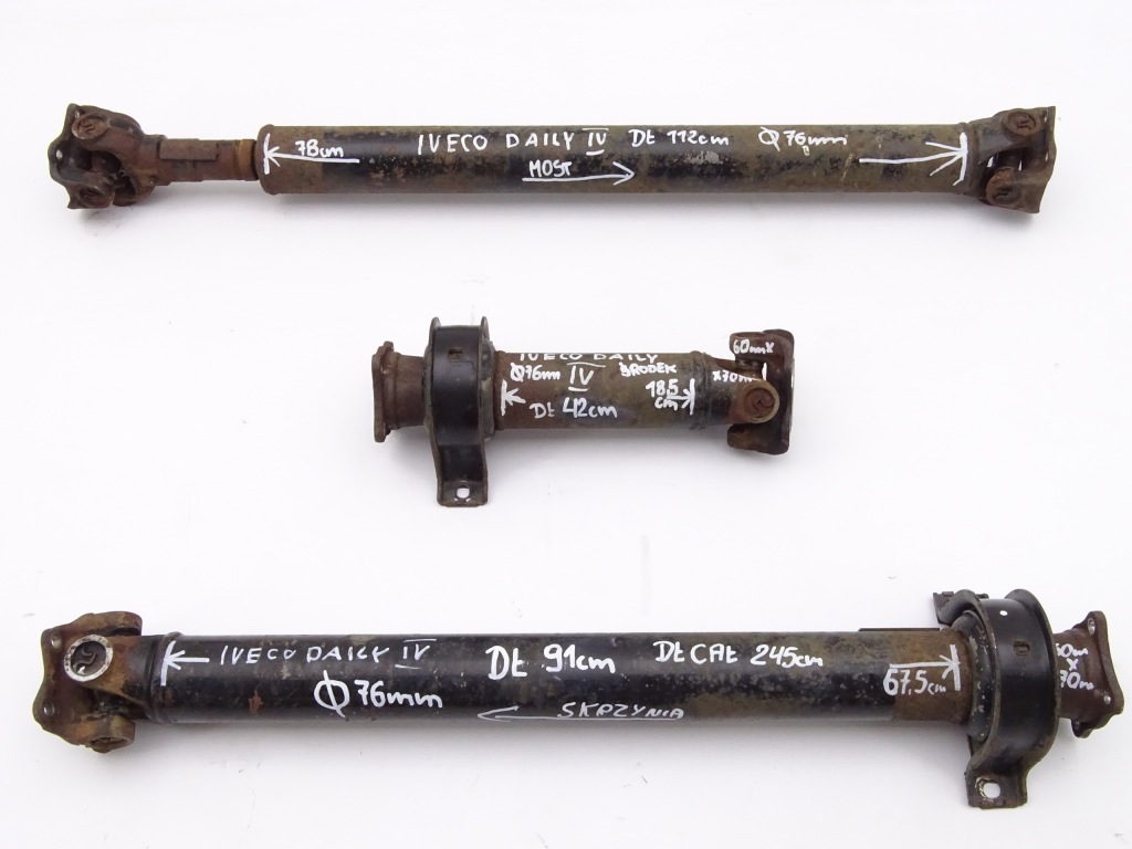 фото №1, Iveco daily iv v 06-14 wał приводной 245cm 3 częściowy колёсная база osi 330cm