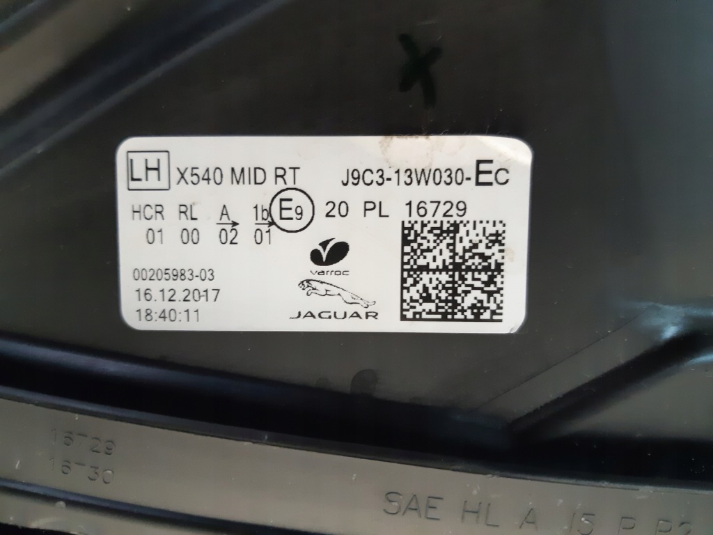 фото №9, Лампа левая led jaguar e pace x540 j9c3-13w030-ec