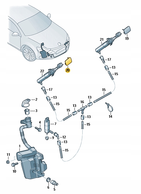фото №2, Заглушка распылителя vw scirocco r-line правая