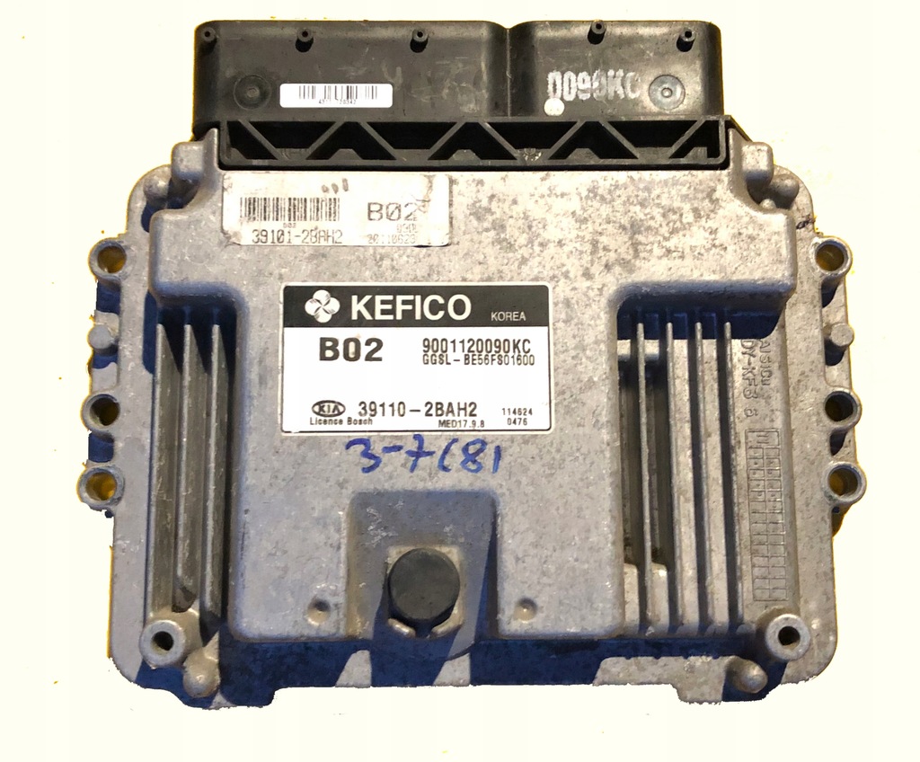 фото №1, Блок управления, управление работа двигателя kia оригинальный номер 391102bah2