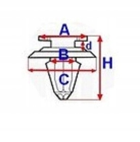 фото №3, 5 x штифт оббивочний кліпса renault laguna iii