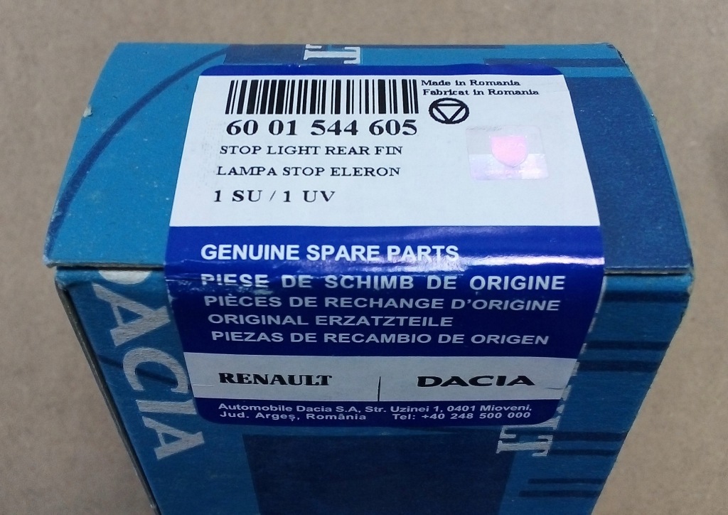 фото №3, Оригінал dacia додаткові світло стоп 6001544605