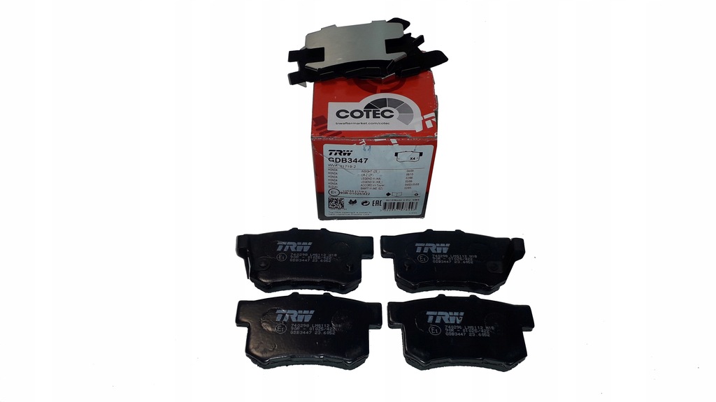 фото №1, Trw тормозные колодки тормозные задняя honda legend accord cr-z