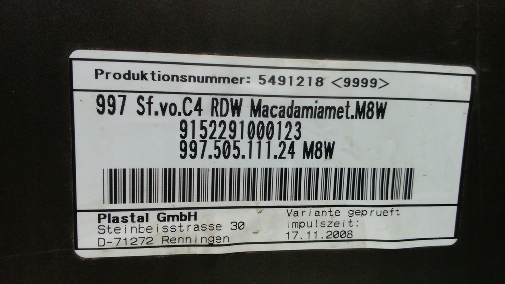 фото №12, Porsche 911 lift бампер перед передний омыватель 997