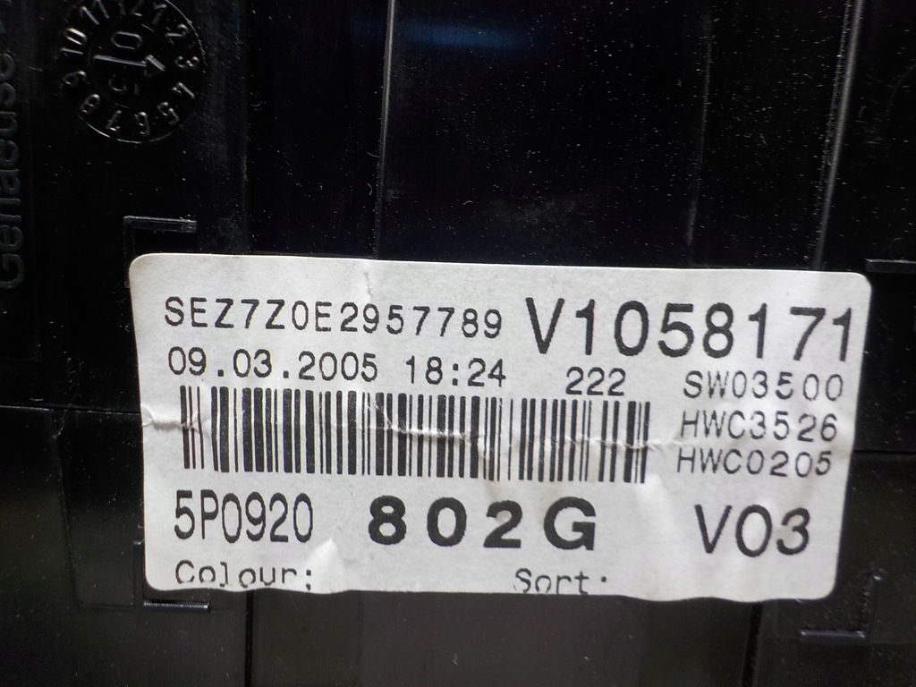 фото №7, Seat altea 1.9tdi лічильник прилади 5p0920802g