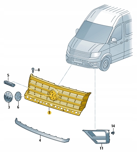 фото №3, Решётка радиатора радиатора решётка радиатора vw crafter aso