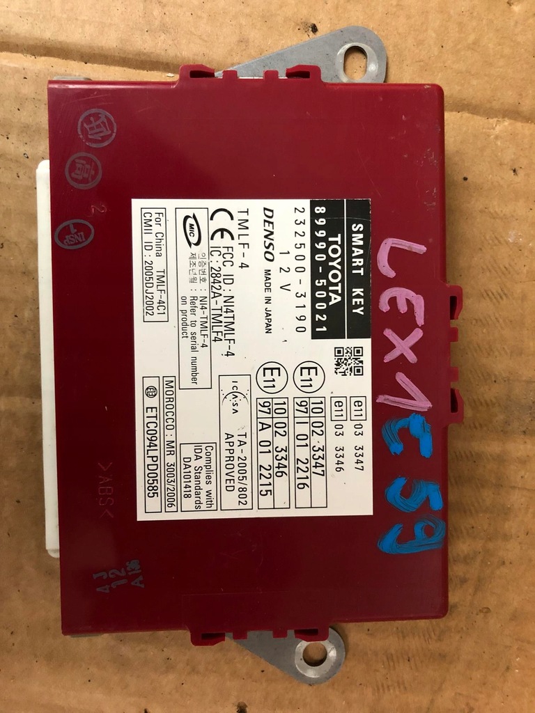 фото №1, Модуль бортовой компьютер smart key lexus ls 460 89990-50021