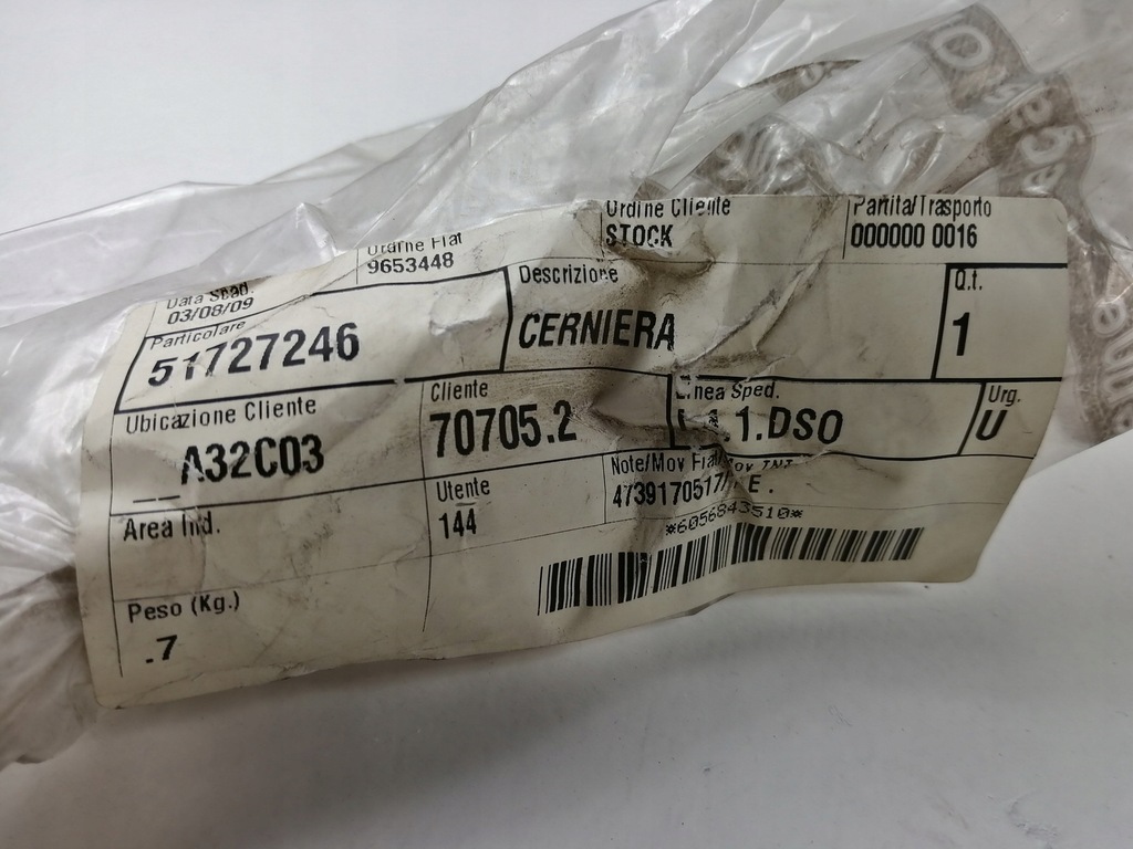 фото №7, Петля капот двигуна правий fiat croma-2t 51727246