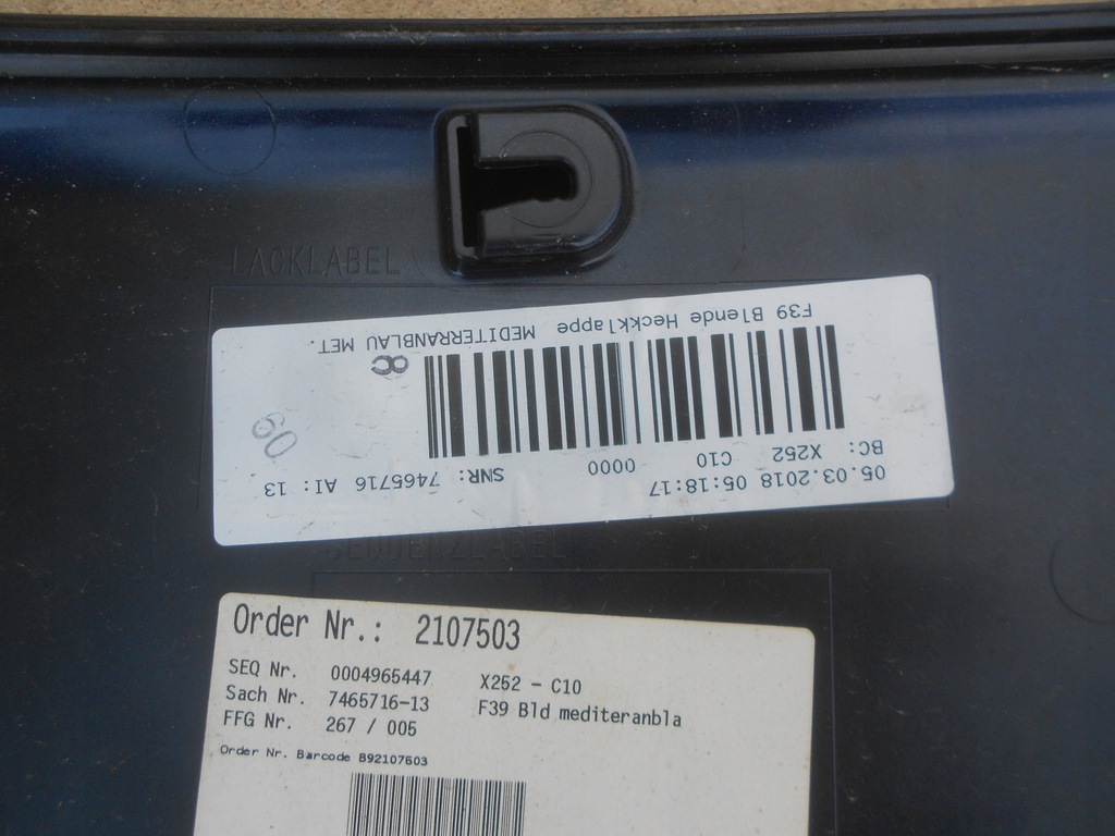 фото №5, Bmw x2 f39 18- накладка крышки крышка багажника задняя