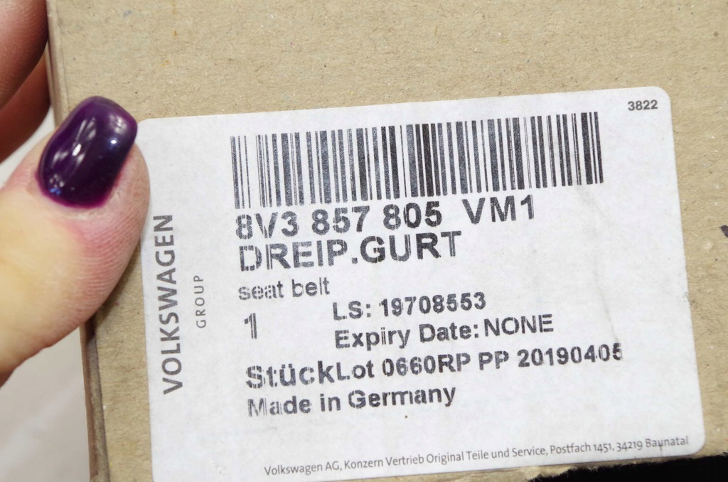 фото №7, Ремені безпеки задня правий lub лівий audi rs3