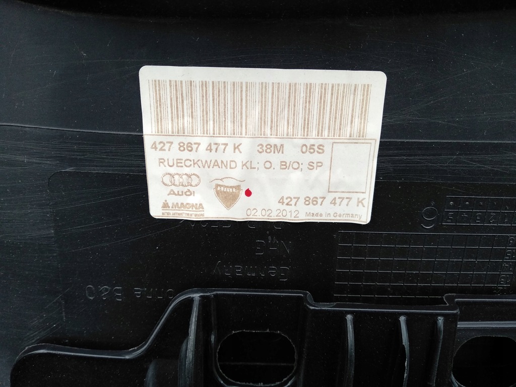 фото №8, Оббивка панель задня задній audi r8 spyder 427867477