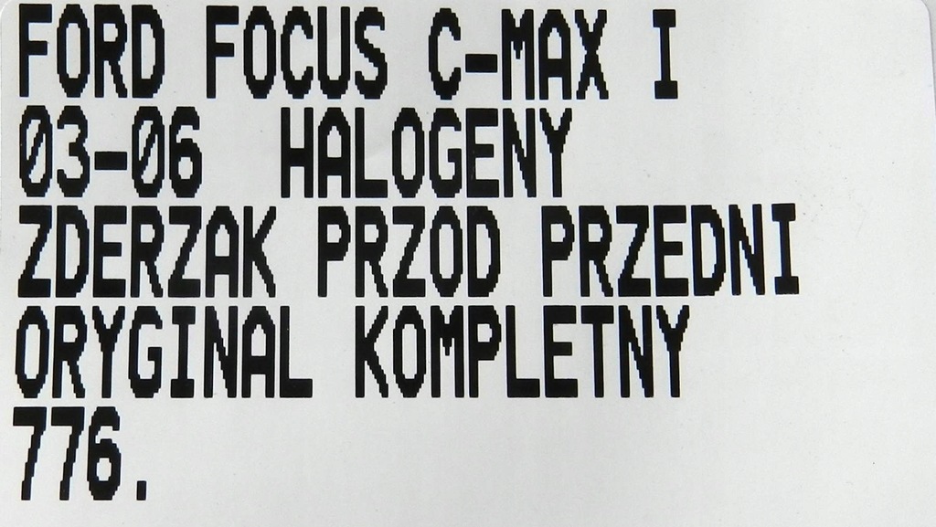 фото №13, 776.zderzak перед передній ford cmax c-max i 03-07