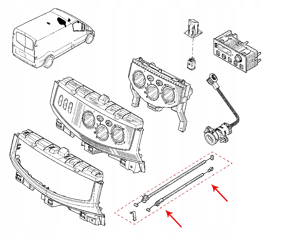 фото №5, Тросы обдув do renault trafic ii opel vivaro a 7701473284 kpl.