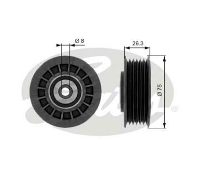 фото №2, Gates ролик направляющая ремень mercedes w201 w124