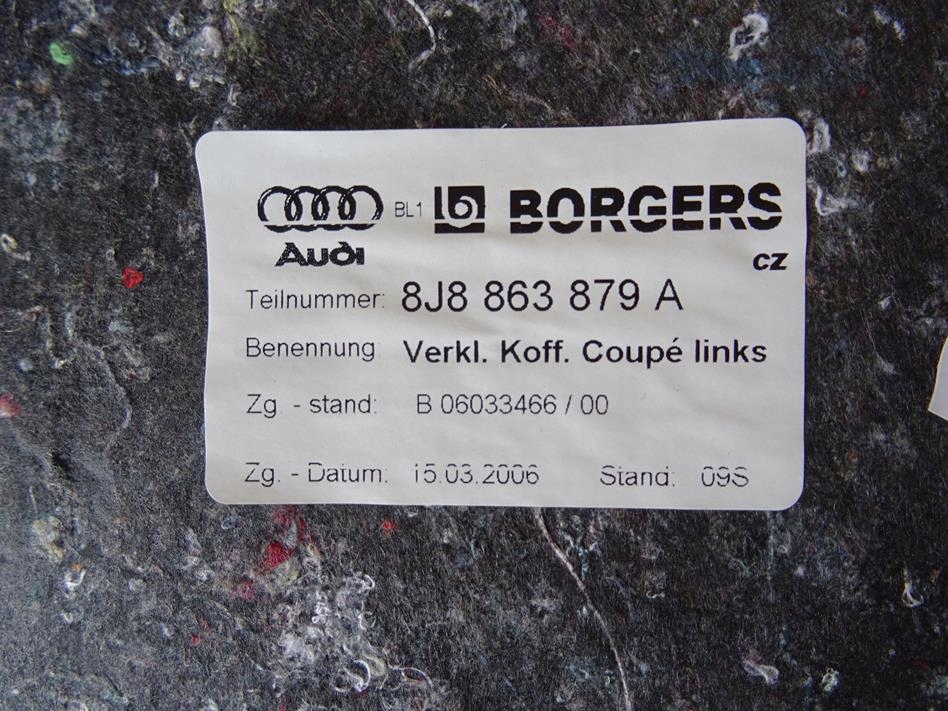 фото №7, Audi ttrs tts tt 8j coupe оббивка боки обшивки обшивка багажника kpl