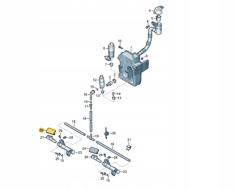 фото №2, Заглушка распылителя vw scirocco r-line правая