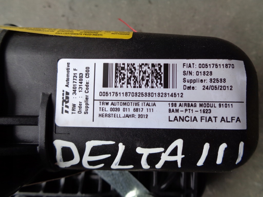фото №2, Подушка подушка безопасности пассажира lancia delta 3 iii 08-