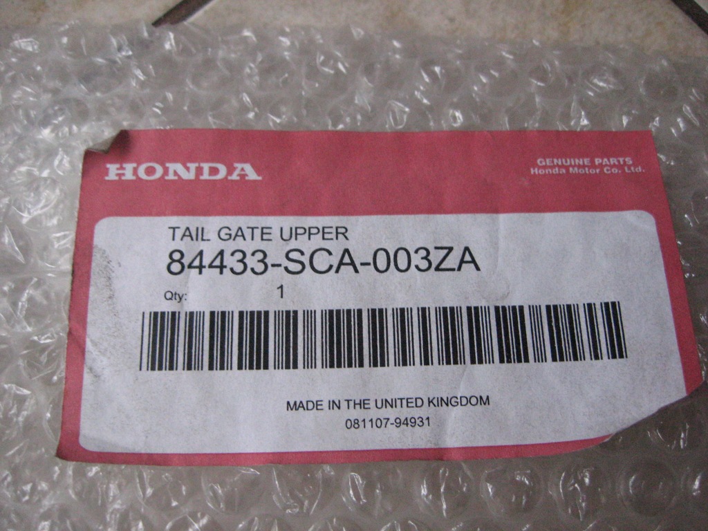 фото №5, Защита - обивка крышки --- honda cr-v ii - 01-06