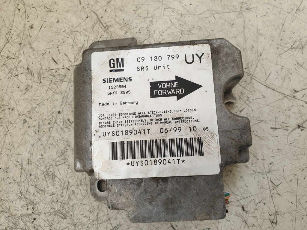 фото №1, Модуль датчик air bag opel astra ii g 02r 09180799