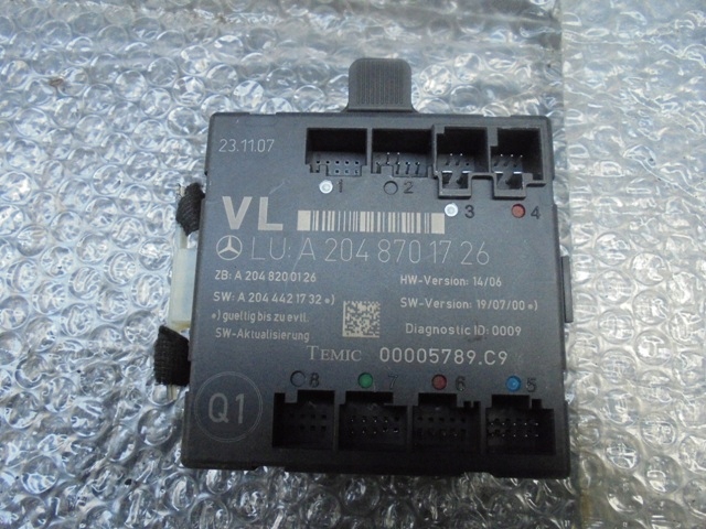 фото №1, Mercedes w204 модуль блок керування двері