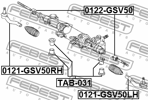 фото №2, Втулка редуктор рейки рульового управління toyota sienna yaris rx300 rx400h