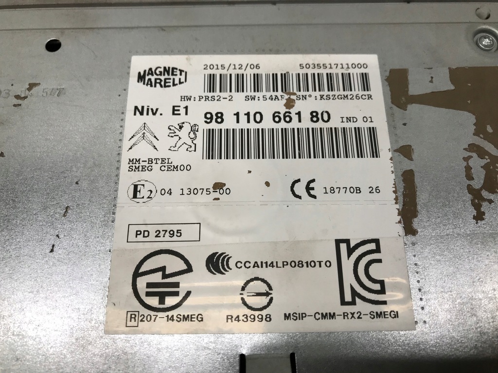 фото №2, Peugeot citroen радио 9811066180