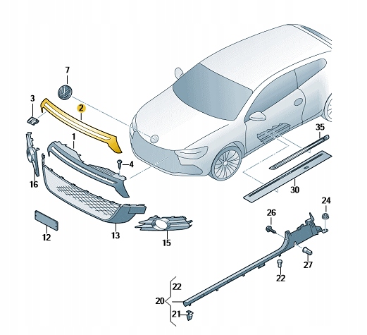 фото №3, Накладка решётка радиатора радиатора решётка радиатора vw scirocco r