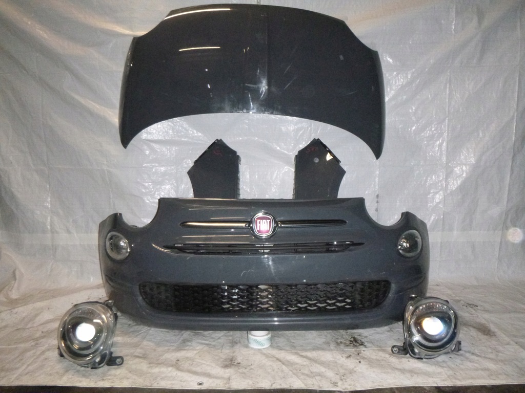 фото №1, Fiat 500 lift бампер капот лампи перед 2017 rok