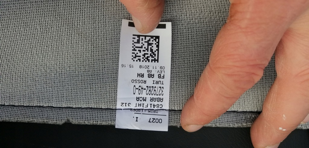 фото №5, Обивка спинка сиденье правое fiat abarth кожа