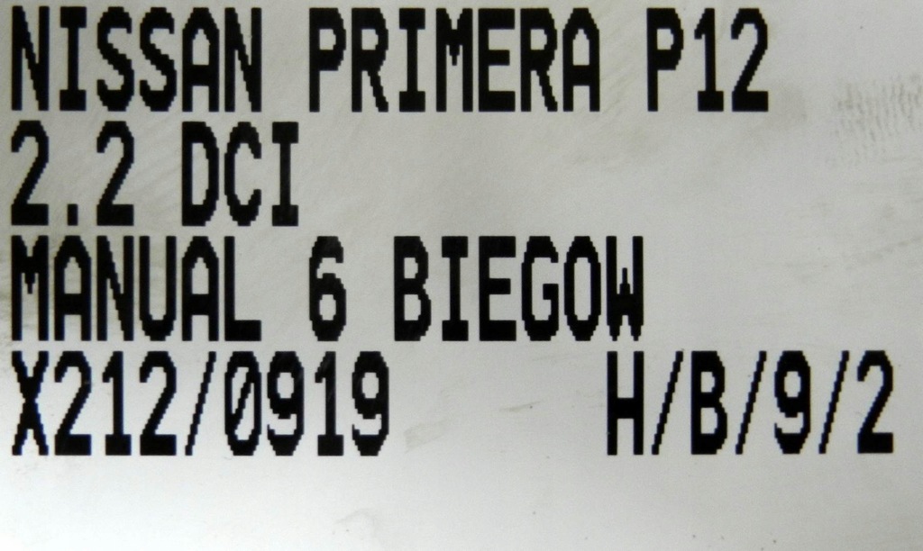 фото №7, Коробка передач передач nissan primera p12 2.2cdi 139km