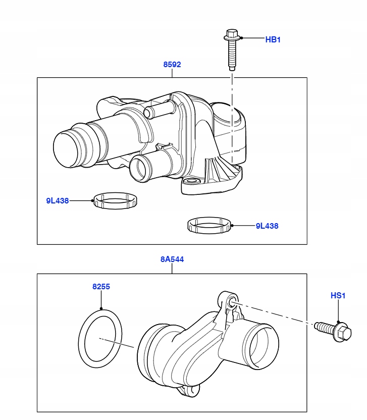 фото №3, Oryg ущільнювальне кільце прокладка системи охолодження range rover