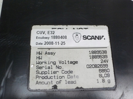 фото №2, Scania r блок управления света cuv 1889538 1880408