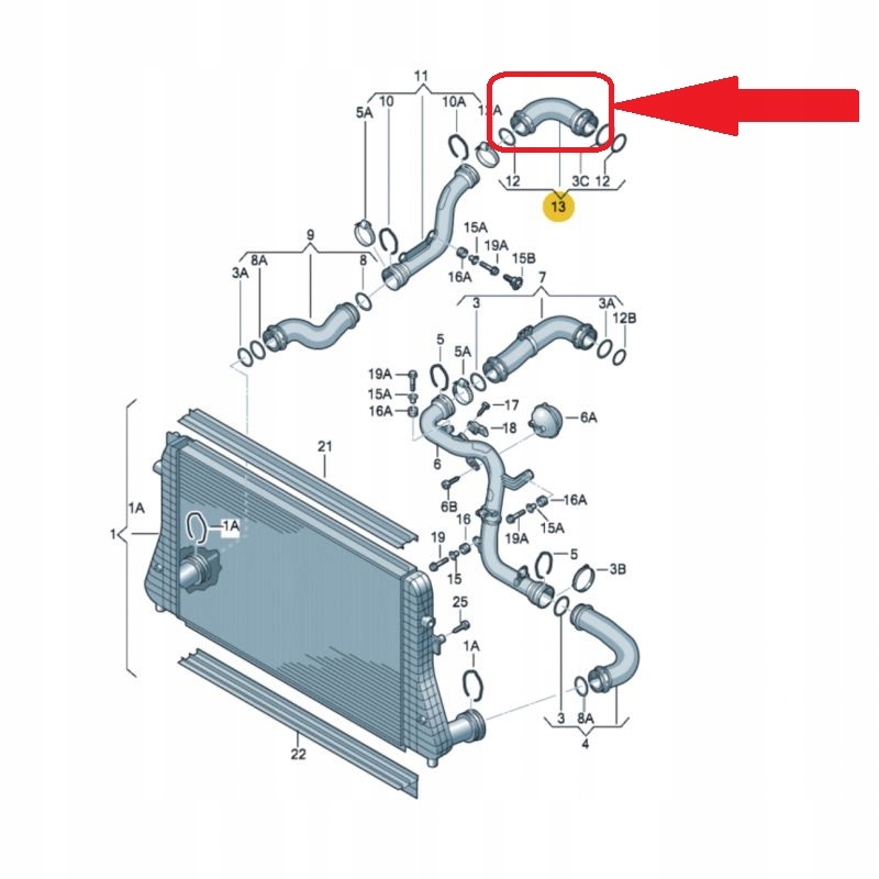 фото №7, Шланг интеркулер audi a3 sportback 2.0 tdi